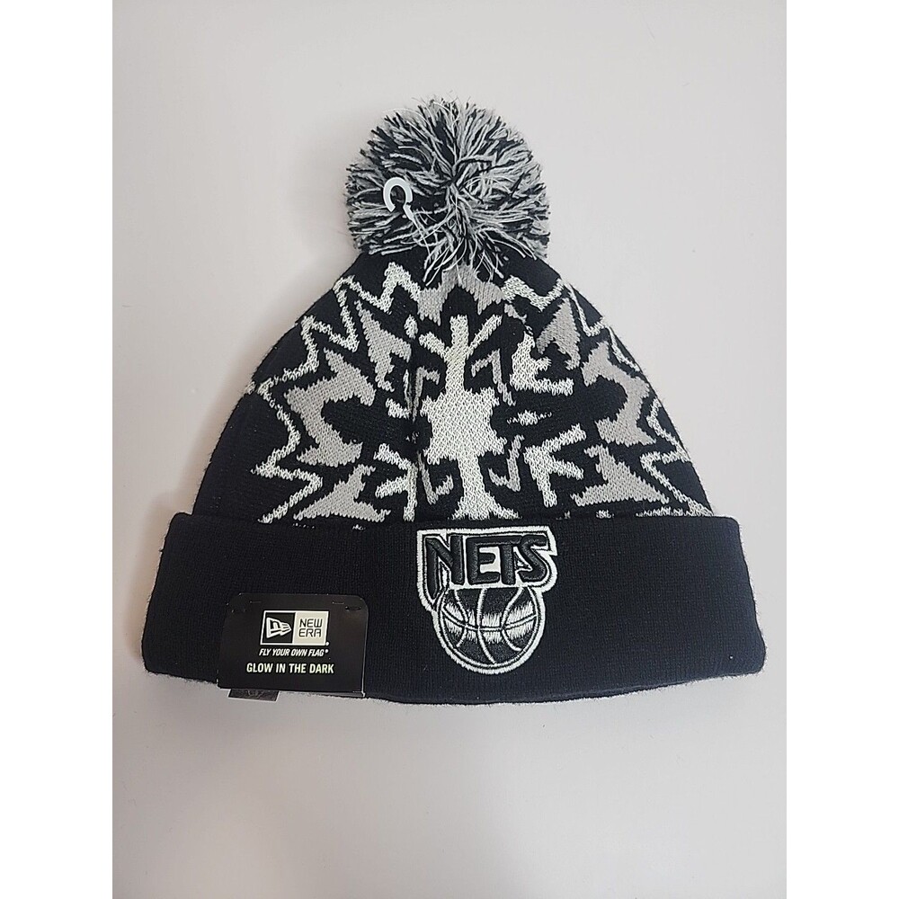Brooklyn Nets New Era Beanie Winter Cap Adult Glow In The Dark Glowflake NBA New